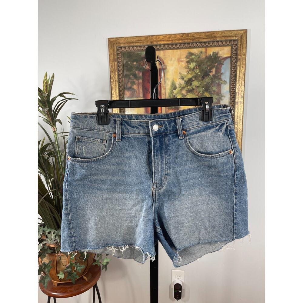 Brock Collection x H&M Cutoff Shorts Women's 10 Blue‎ Denim Streetwear Coastal